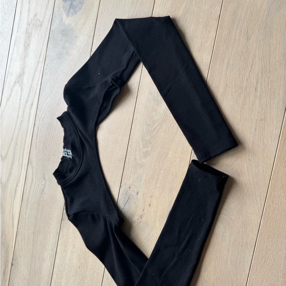 Tiger Friday Black Ribbed pullover